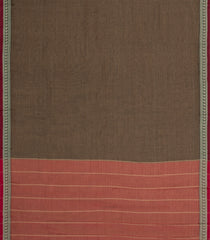 Dark Beige Woven Chirala Cotton Saree With Narayanapet Border-CR1473