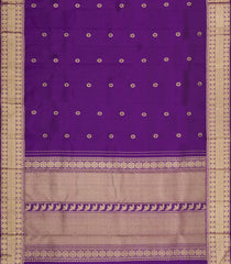 Purple Handloom Kanchipuram Silk Saree With Meena Buttas-KA15246