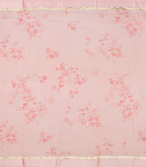 Baby Pink Woven Georgette Silk Saree With Printed Floral Motifs-PS0558