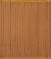 Oil Mustard Woven Rasipuram Cotton Sari With Stripes-RA2623