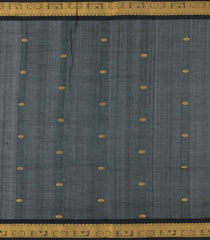 Lemon Yellow Handloom Silk Cotton Saree With Buttas & Contrast Border-SC3866