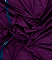 Lilac Woven Orissa Cotton Saree With Stripes-OR0877