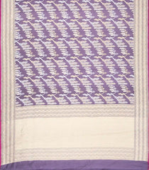 Lilac Handloom Organza Satin Soft Silk Saree With Floral Vine Motifs-SO4078