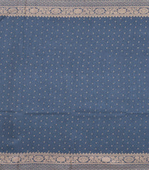 Grey Printed Synthetics Dola Silk Saree With Floral Motifs-BL5196