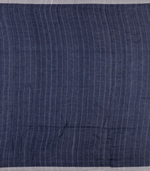 Midnight Blue Handloom Bengal Cotton Saree With Buttas-BG1956