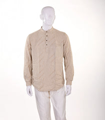 Natural short kurta with geometrical dobby-EW1095