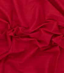 Crimson Woven Bengal Cotton Saree With Floral Border-BG1873