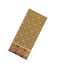 Gold Woven Dupion Silk Saree With Buttas & Meena Borders-DS0590