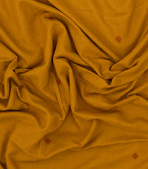 Oil Mustard Handwoven Bengal Cotton Saree With Diamond Buttas-BG1529