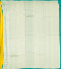 Aquamarine Handloom Organza Satin Soft Silk Saree With Floral Motifs-SO4091