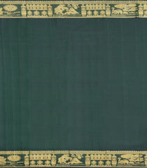 Bottle Green Handloom Kuraloviyam Silk Saree With Buttas-KA15879