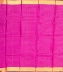 Hot Pink Handloom Kanchipuram Silk Saree With Zari Checks-KA12498