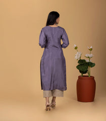 Lavender Embroidered Festive Kurta-KR0831