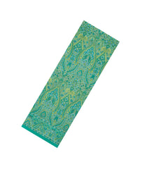 Aquamarine Printed Crepe Silk Saree With Floral Motifs-PS0894