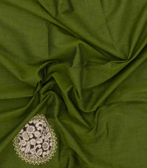 Green Woven Chirala Cotton Saree With Printed Floral Motifs-CR1348