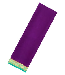 Purple Woven Mysore Silk Saree With Contrast Border-MS3642
