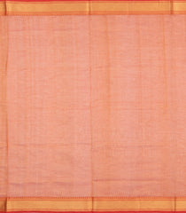 Orange Handloom Silk Cotton Saree With Buttas & Zari Border-SC4815
