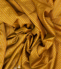 Mustard Handloom Organza Soft Silk Saree With Stripes-SO4147