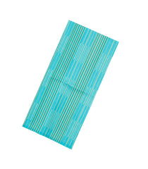 Turquoise Handloom Soft Silk Saree With Diamond Stripes-SO4636