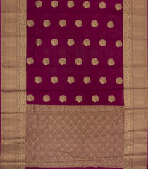 Crimson Woven Blended Viscose Saree With Zari Buttas-BL6088