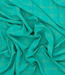 Aquamarine Woven Mysore Silk Saree With Pure Zari Checks-MS3294