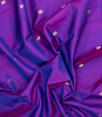 Purple Woven Pure Silk Saree With Zari Buttas-EC2586