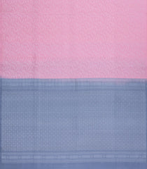 Baby Pink Handloom Soft Silk Saree With Floral Vine Motifs-SO4574