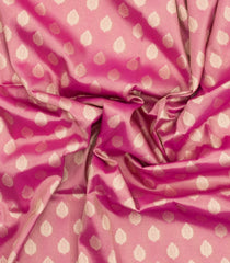 Dusty Pink Woven Art Tissue Dupion Saree With Floral Zari Buttas-BL5880