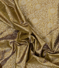 Gold Woven Tissue Silk Saree With Floral Zari Motifs-KA15547