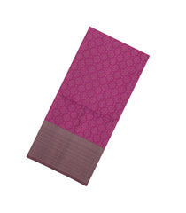 Pink Handloom Soft Silk Saree With Floral Motifs-SO4605