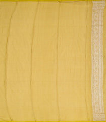 Beige Handloom Banarasi Tissue Saree With Floral Motifs-BE1706