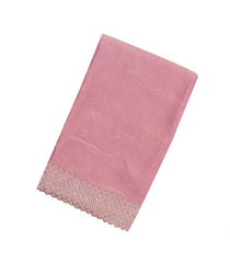 Baby Pink Woven Blended Tissue Saree With Embroidered Mirror Work-EN1864