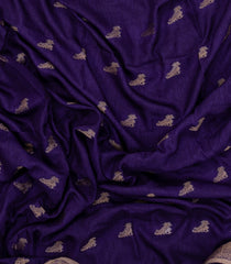 Purple Printed Synthetics Dola Saree Zari Buttas-BL5295
