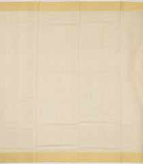 Off White Handloom Kerala Cotton Saree With Zari Checks-KEC1037