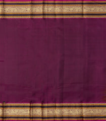 Black Handloom Kanchipuram Silk Saree With Buttas-KA15136