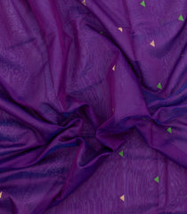 Purple Handloom Maheswari Silk Cotton Saree With Triangle Buttas-SC4955