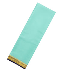 Turquoise Woven Mysore Silk Saree With Contrast Border-MS3705