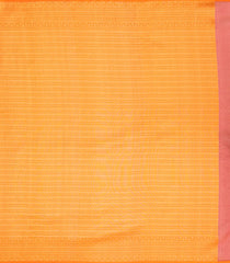 Orange Handloom Organza Soft Silk Saree With Floral Motifs-SO4099