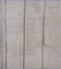 Grey Woven Tussar Silk Saree With Meena Floral Border-TU2978