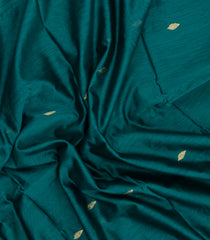 Sea Green Handloom Maheswari Silk Cotton Saree With Buttas & Zari Border-SC4873