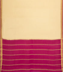Cream Woven Mysore Silk Saree With Contrast Border-MS3708