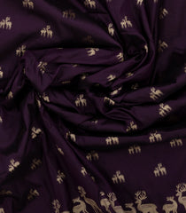 Burgundy Woven Art Soft Silk Saree With Deer Motifs-BL4395