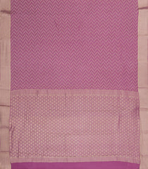 Lilac Woven Mysore Silk Saree With Chevron Stripes-MS3515