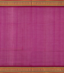 Mint Green Handloom Korvai Silk Cotton Saree With Crimson Border-SC3901