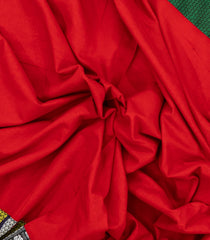 Red Woven Poly Cotton Saree With Kasuti Hand Embroidery -PY1283