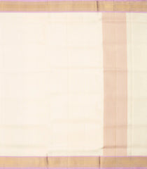 Cream Handloom Korvai Pure Silk 9 Yards Dhoti With 5 Yards Angavasthram-CD1560