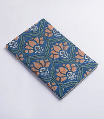 Blue 9 X 6 Inch Bagru Dabu Block Printed 96 Page Handmade Notebook-ACS1020