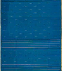 Cyan Handloom Kanchipuram Silk Saree With Zari Buttas-KA15319