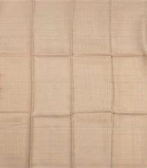 Taupe Woven Tussar Tissue Silk Saree With Checks-TU3449