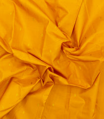 Mustard Handloom Korvai Kanchipuram Silk Saree With Buttas-KA16420